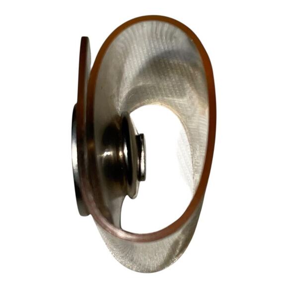 Chanel Scarf Ring Clear Plastic With Silver tone hardware - Picture 8 of 11